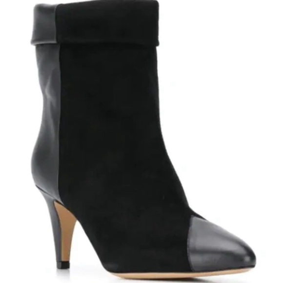 ISABEL MARANT Black Leather and Suede Ankle Boots Size 37/6.5 - Picture 2 of 11